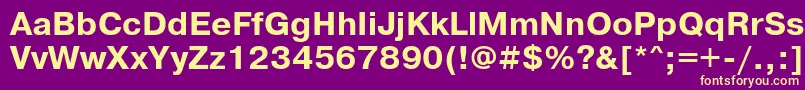 PrgCtt7 Font – Yellow Fonts on Purple Background