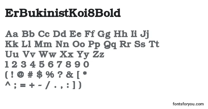 Fuente ErBukinistKoi8Bold - alfabeto, números, caracteres especiales