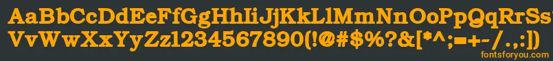 フォントErBukinistKoi8Bold – 黒い背景にオレンジの文字