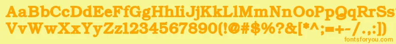 ErBukinistKoi8Bold Font – Orange Fonts on Yellow Background