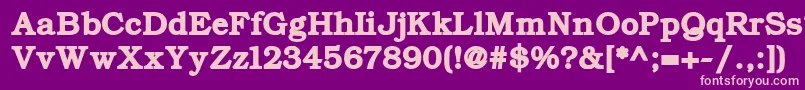 ErBukinistKoi8Bold Font – Pink Fonts on Purple Background