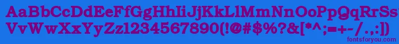 ErBukinistKoi8Bold Font – Purple Fonts on Blue Background