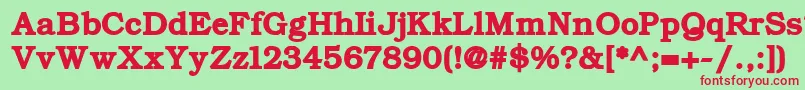 ErBukinistKoi8Bold Font – Red Fonts on Green Background