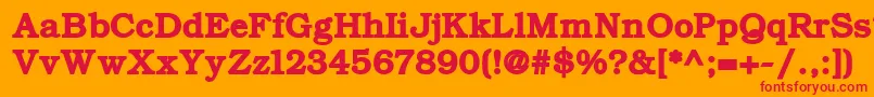 ErBukinistKoi8Bold Font – Red Fonts on Orange Background