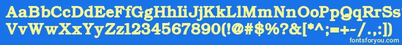 ErBukinistKoi8Bold Font – Yellow Fonts on Blue Background