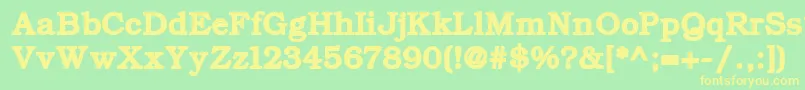 ErBukinistKoi8Bold Font – Yellow Fonts on Green Background