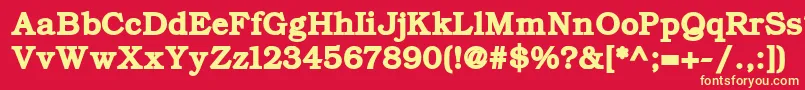 ErBukinistKoi8Bold Font – Yellow Fonts on Red Background