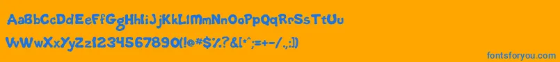 Шрифт LifeIsGoofy – синие шрифты на оранжевом фоне
