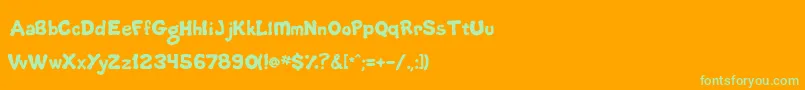 Шрифт LifeIsGoofy – зелёные шрифты на оранжевом фоне