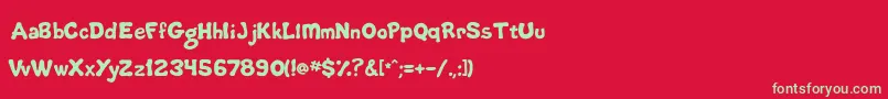 LifeIsGoofy Font – Green Fonts on Red Background