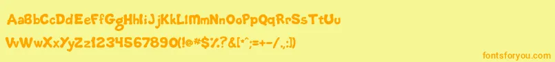Шрифт LifeIsGoofy – оранжевые шрифты на жёлтом фоне