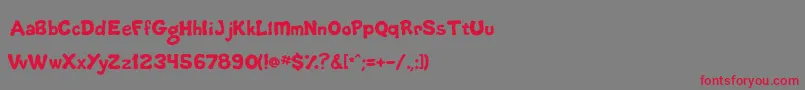 LifeIsGoofy Font – Red Fonts on Gray Background