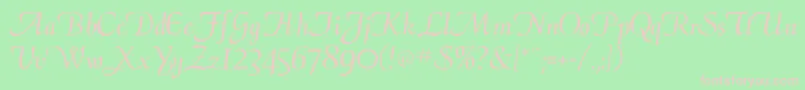 CalimadbNormal Font – Pink Fonts on Green Background