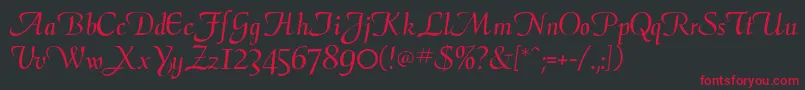 CalimadbNormal Font – Red Fonts on Black Background