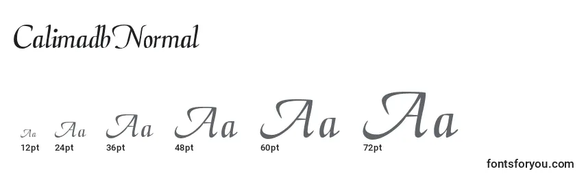 CalimadbNormal Font Sizes