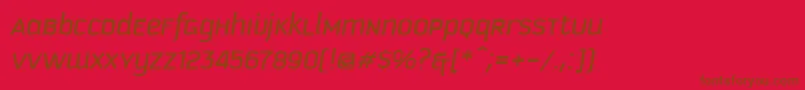 KautivaUniItalic Font – Brown Fonts on Red Background