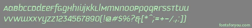KautivaUniItalic-fontti – vihreät fontit harmaalla taustalla