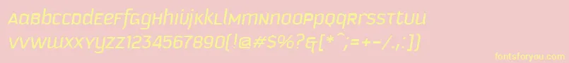 KautivaUniItalic Font – Yellow Fonts on Pink Background