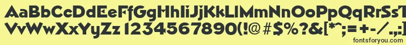 NapoliExtrabold Font – Black Fonts on Yellow Background