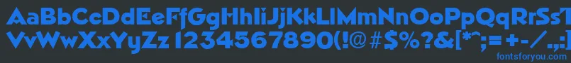 NapoliExtrabold Font – Blue Fonts on Black Background