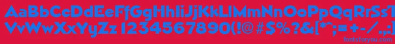 NapoliExtrabold Font – Blue Fonts on Red Background