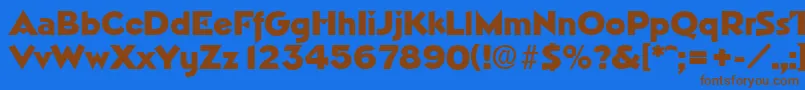 Подробнее о шрифте NapoliExtrabold Шрифт NapoliExtrabold – коричневые шрифты на синем фоне