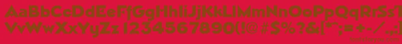 Police NapoliExtrabold – polices brunes sur fond rouge