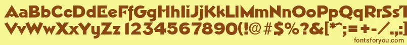 NapoliExtrabold Font – Brown Fonts on Yellow Background