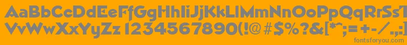 NapoliExtrabold Font – Gray Fonts on Orange Background