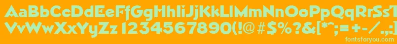 NapoliExtrabold Font – Green Fonts on Orange Background