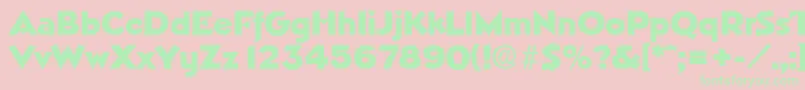 NapoliExtrabold Font – Green Fonts on Pink Background