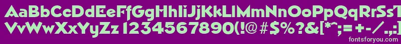 NapoliExtrabold Font – Green Fonts on Purple Background