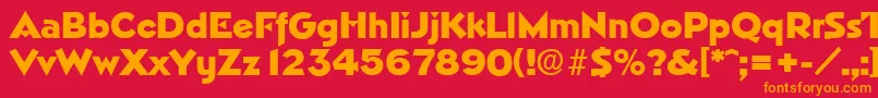 NapoliExtrabold Font – Orange Fonts on Red Background