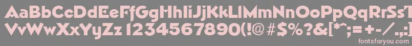 NapoliExtrabold Font – Pink Fonts on Gray Background