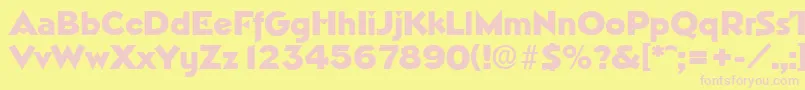 NapoliExtrabold Font – Pink Fonts on Yellow Background
