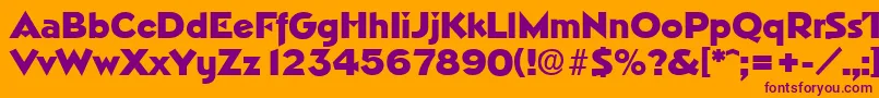 NapoliExtrabold Font – Purple Fonts on Orange Background