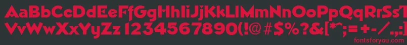 NapoliExtrabold Font – Red Fonts on Black Background