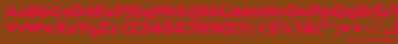 NapoliExtrabold Font – Red Fonts on Brown Background