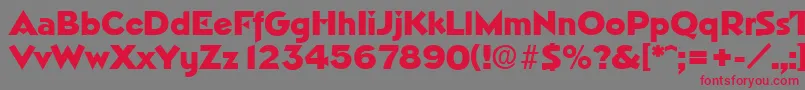 NapoliExtrabold Font – Red Fonts on Gray Background