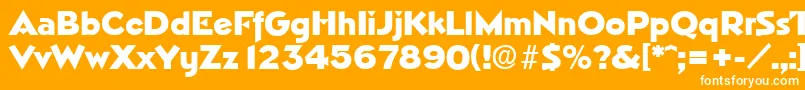 NapoliExtrabold Font – White Fonts on Orange Background