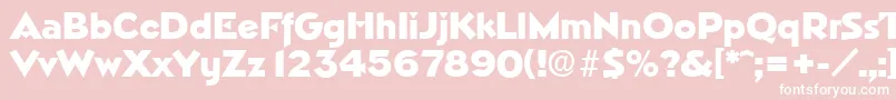 NapoliExtrabold Font – White Fonts on Pink Background