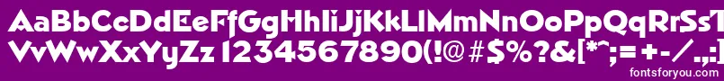 NapoliExtrabold Font – White Fonts on Purple Background
