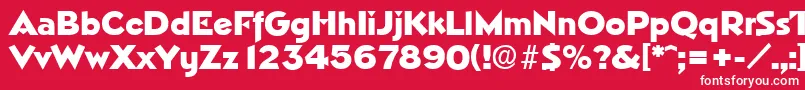 NapoliExtrabold Font – White Fonts on Red Background