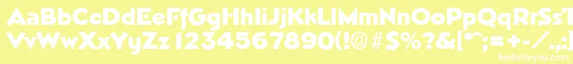 NapoliExtrabold Font – White Fonts on Yellow Background