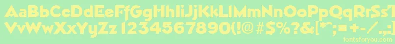 NapoliExtrabold Font – Yellow Fonts on Green Background