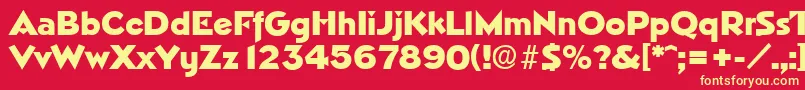 NapoliExtrabold Font – Yellow Fonts on Red Background