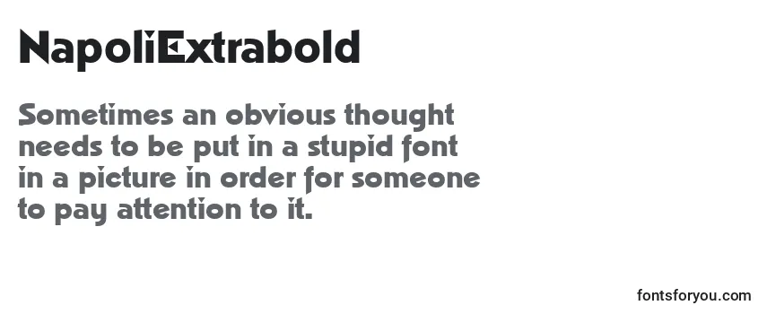 Review of the NapoliExtrabold Font