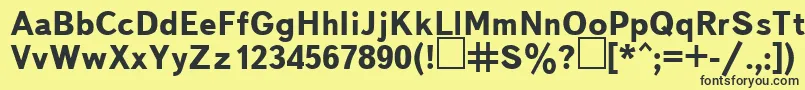 UkBukvarnayaBold Font – Black Fonts on Yellow Background