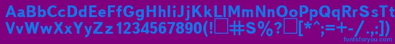 UkBukvarnayaBold Font – Blue Fonts on Purple Background