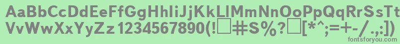 フォントUkBukvarnayaBold – 緑の背景に灰色の文字